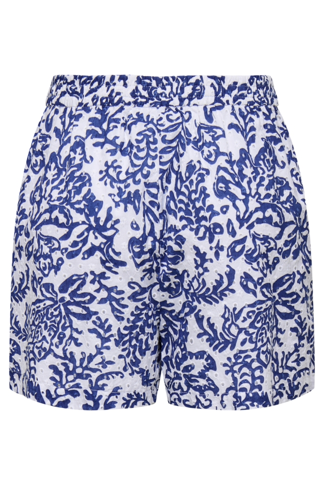 ONLKELLY CHANEE EMB SHORTS WVN 15350013 CLOUD DANCER/W ESTATE BLUE